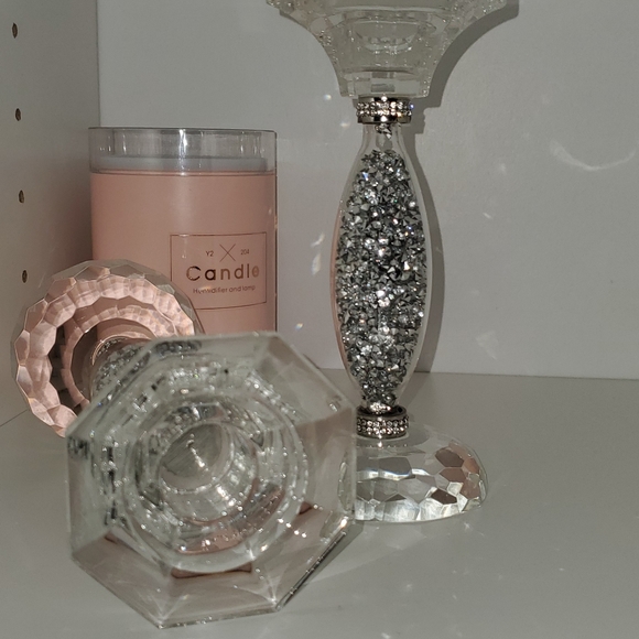 Acrylic Crystal Candle Holder - Picture 2 of 6